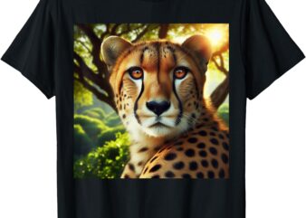 Cheetah Wild Animal Lovers Cheetah Print Fastest Land Animal T-Shirt