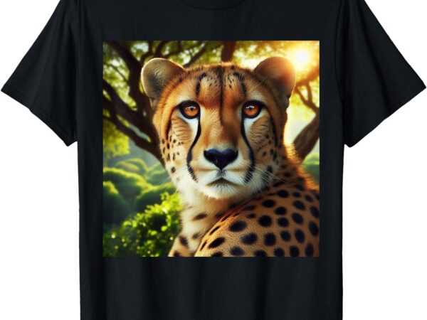 Cheetah wild animal lovers cheetah print fastest land animal t-shirt