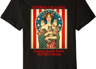 Childless Cat Lady Premium T-Shirt