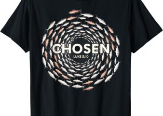 Christian Chosen Fish Swim Against The Current Bible T-Shirt