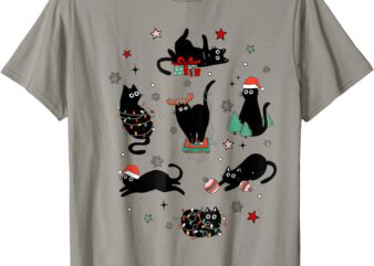 Christmas Black Cats T-Shirt