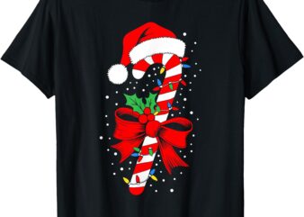 Christmas Candy Cane Shirt Boy Girl Kids Men Women Pajamas T-Shirt