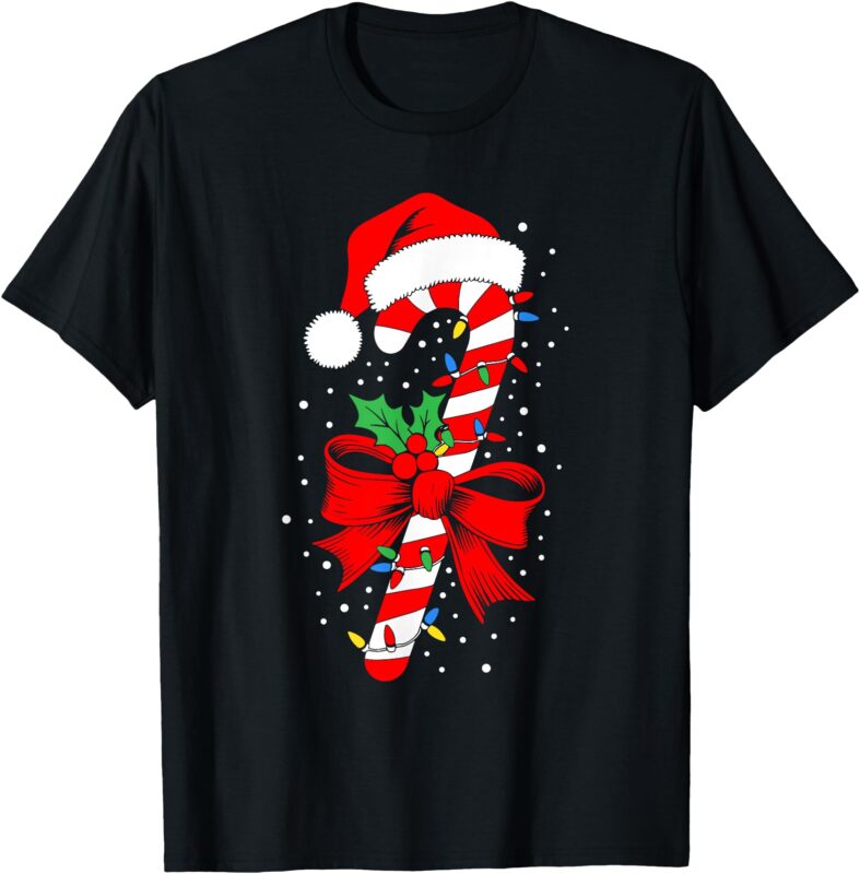 Christmas Candy Cane Shirt Boy Girl Kids Men Women Pajamas T-Shirt