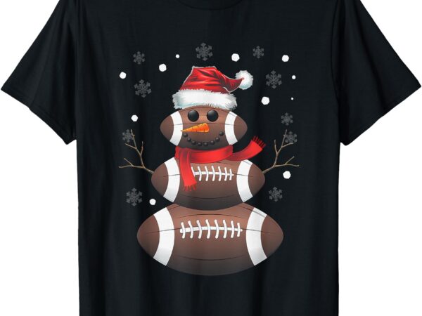 Christmas football snowman kids football christmas women men t-shirt