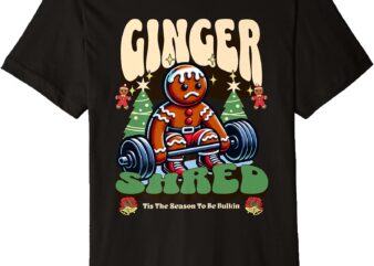 Christmas Gingerbread Ginger Shred Festive Fitness Humor Premium T-Shirt