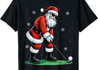 Christmas Golf Santa Golfer Xmas Funny Christmas Golfing T-Shirt