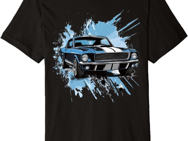 Classic fastback 1967 muscle car splash art premium t-shirt