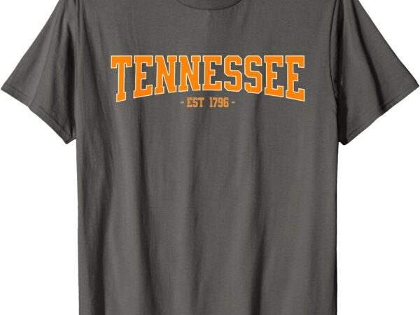 Classic tn orange print retro varsity vintage tennessee t-shirt