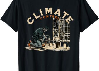 Climate Control Skeleton HVAC Technician Pride T-Shirt