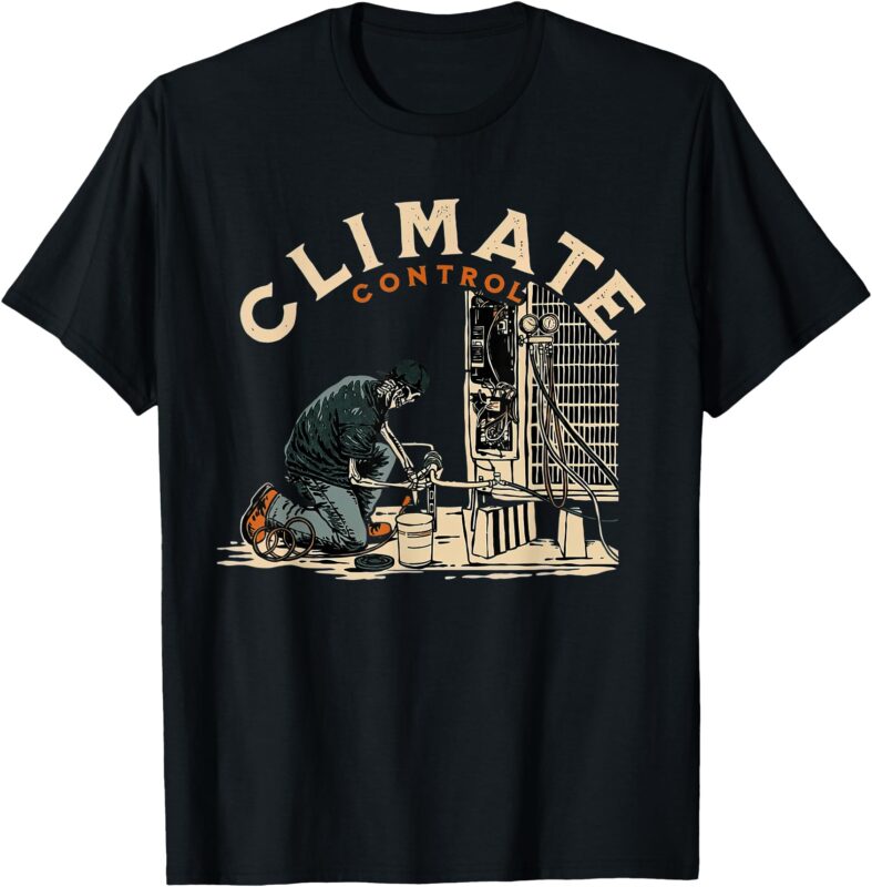 Climate Control Skeleton HVAC Technician Pride T-Shirt