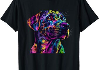 Colorful Catahoula Leopard Dog Pop Art Dog Lovers Gift T-Shirt