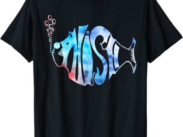 Colorful phish-jam, tie-dye tee for fisherman fish graphic t-shirt