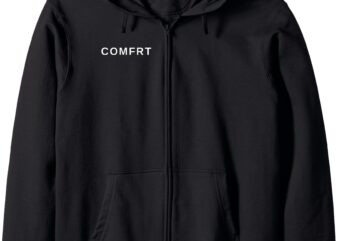 Comfrt Zip Hoodie t shirt vector file