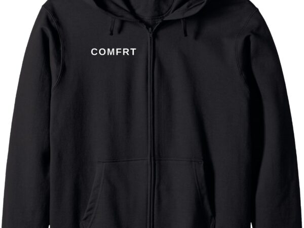 Comfrt zip hoodie t shirt vector file