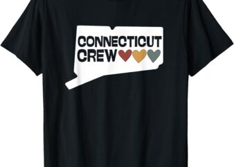 Connecticut Crew Hearts Boys Girls Kids Cousins T-Shirt