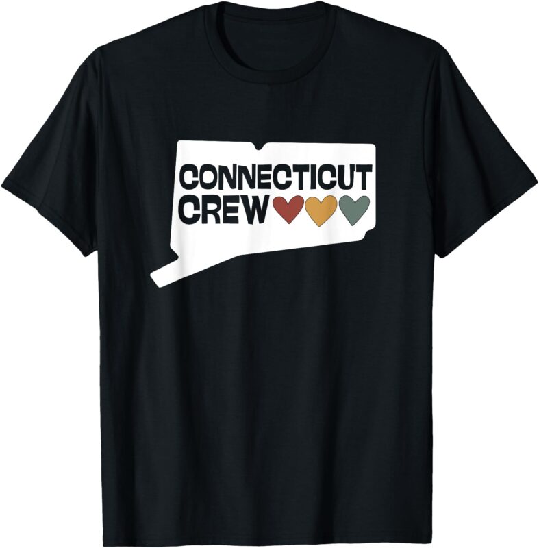 Connecticut Crew Hearts Boys Girls Kids Cousins T-Shirt