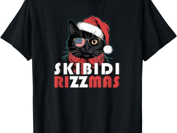 Cool skibidi cat christmas santa claus charisma kid t-shirt