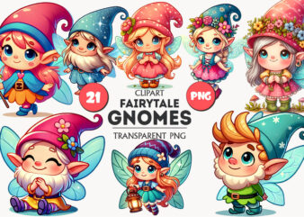 Cute Fairytale Gnomes. Tshirt, PNG.