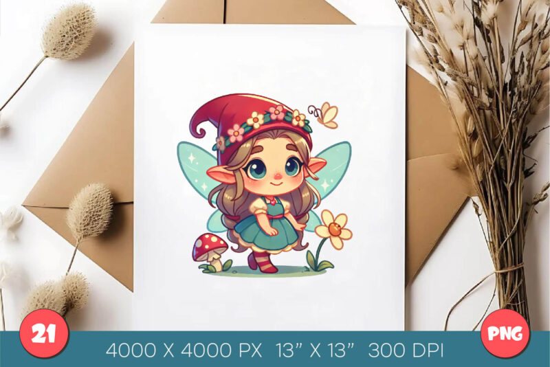 Cute Fairytale Gnomes. Tshirt, PNG.