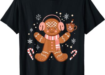 Cute Gingerbread Winter Fun Novelty Men Women Kids T-Shirt