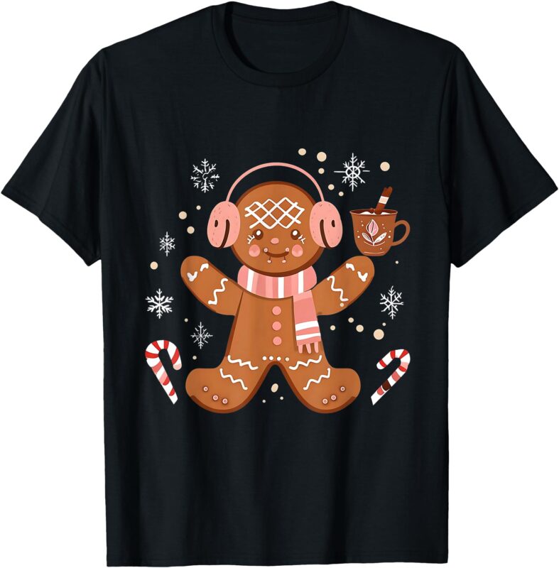 Cute Gingerbread Winter Fun Novelty Men Women Kids T-Shirt