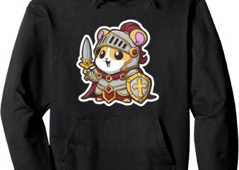 Cute Paladin Hamster Pullover Hoodie