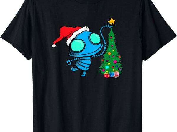 Cute robot kids gift christmas tree decorations t-shirt