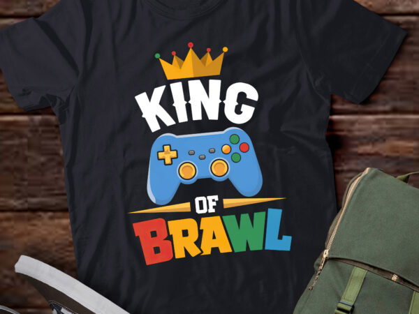 Da17-brawl king gamer – brawler brawl battle gaming fighter t shirt vector illustration