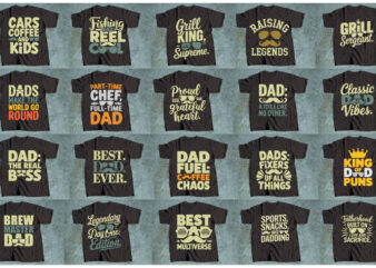 Trending HAPPY FATHERS DAY \DADS TSHIRT BUNDLE 2025 DESIGNS