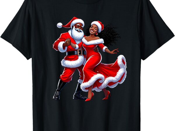 Dancing santa and mrs claus t-shirt