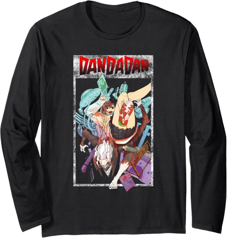 Dandadan Anime Cat Anime Cute Funny Manga Turbo Merch Long Sleeve T-Shirt