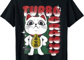 Dandadan Turbo Granny Cute Cat Kawaii Angry Cat Anime T-Shirt