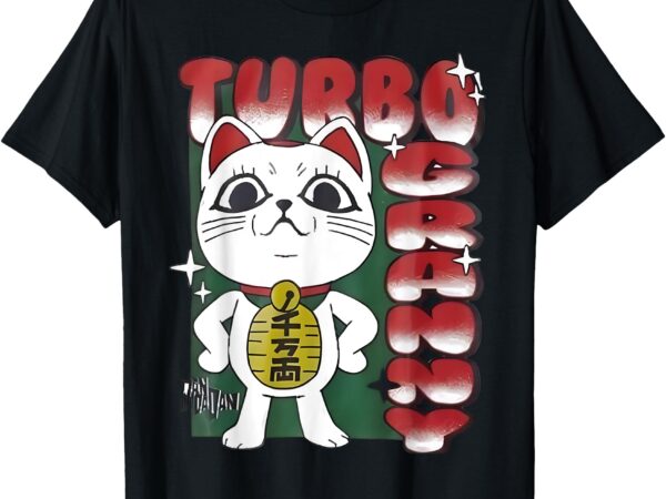 Dandadan turbo granny cute cat kawaii angry cat anime t-shirt