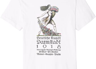 Darmstadt Germany Art Exhibition 1918 Vintage German Premium T-Shirt