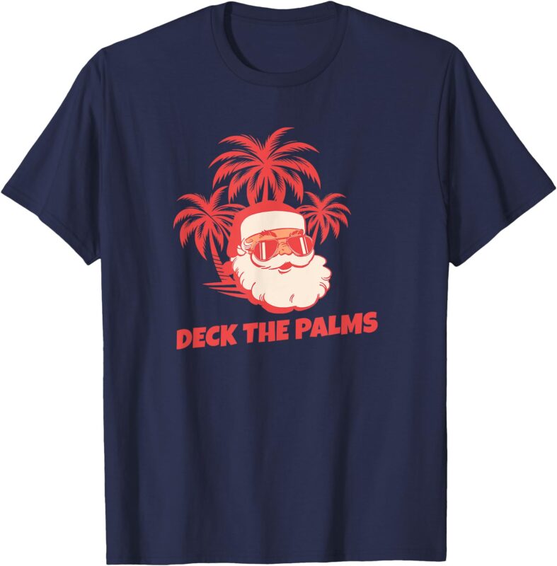 Deck The Palms Beachy Christmas T-Shirt