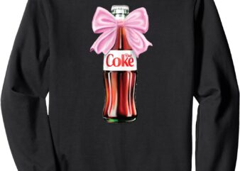 Diet Coke – Classic Bottle With Pink Coquette Bow Sweatshirt