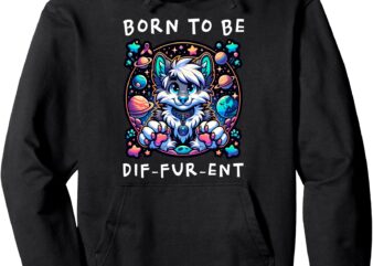 Dif-Fur-Rent! Funny Furry Fandom Cosplaying Convention Pullover Hoodie