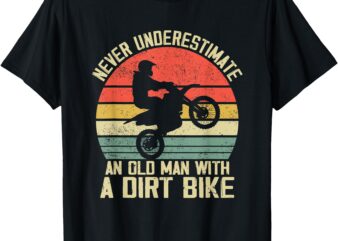 Dirt Bike Rider Motocross For Dirt Biking Old Man Grandpa T-Shirt