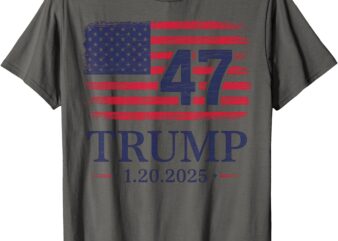 Donald Trump Inauguration Day 2025 47th President USA Flag T-Shirt