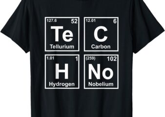 EDM Music Techno Periodic Table Chemistry For DJ Producer T-Shirt