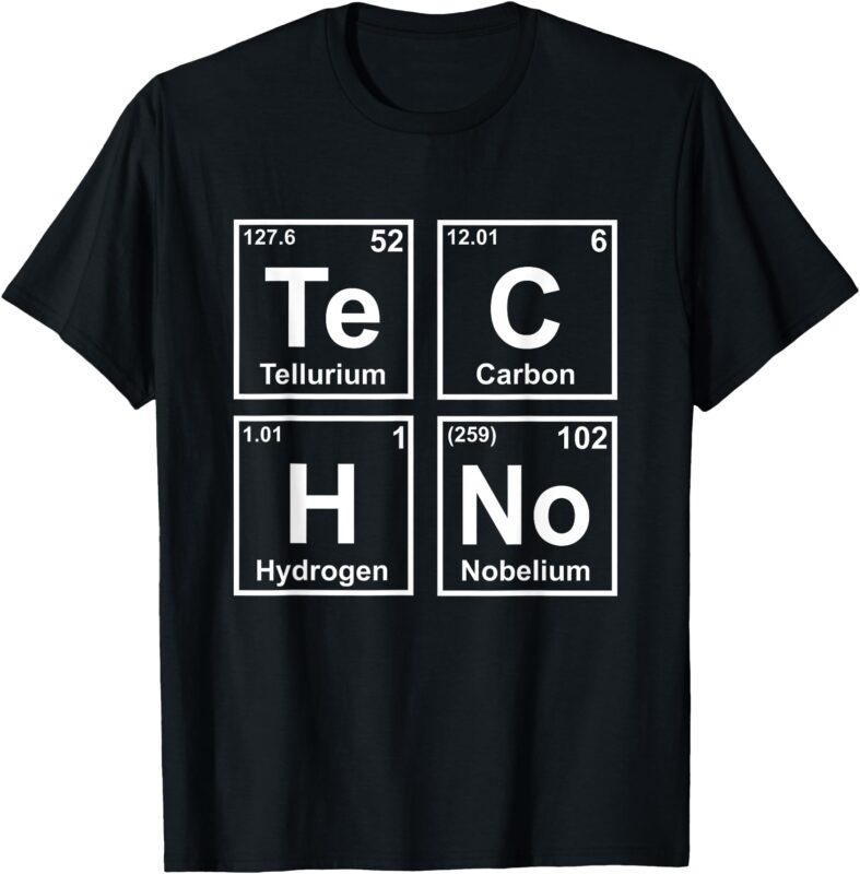 EDM Music Techno Periodic Table Chemistry For DJ Producer T-Shirt