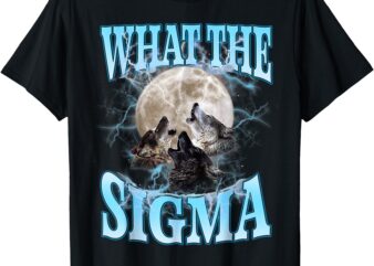 ERM What The Sigma Meme Wolf Ironic Brainrot Y2K T-Shirt