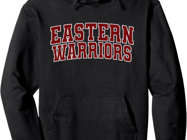 Eastern connecticut state university warriors apparel fan pullover hoodie vector clipart