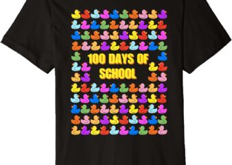 Easy 100 Days of School – Ducks 100 Days Easy Idea Premium T-Shirt