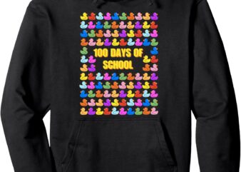 Easy 100 Days of School – Ducks 100 Days Easy Idea Pullover Hoodie