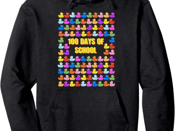 Easy 100 days of school – ducks 100 days easy idea pullover hoodie vector clipart