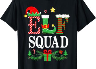 Elf Squad Shirt Kids Adult Men Women Christmas Crew Pajamas T-Shirt