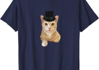 Everyone Loves A Dapper Orange Tabby Cat in a Top Hat T-Shirt