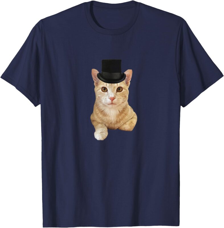 Everyone Loves A Dapper Orange Tabby Cat in a Top Hat T-Shirt