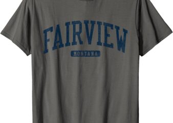 Fairview Montana MT College University Style Blue T-Shirt